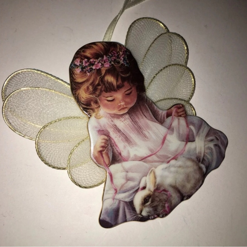 The Bradford Exchange Angel Ornament with Bunny